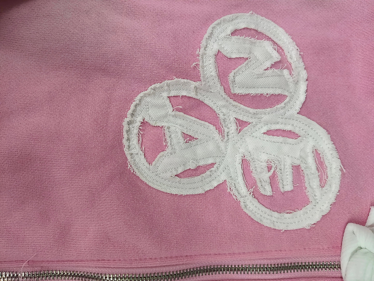 “Evil Is The Root To All Problems” acid wash zip-ups