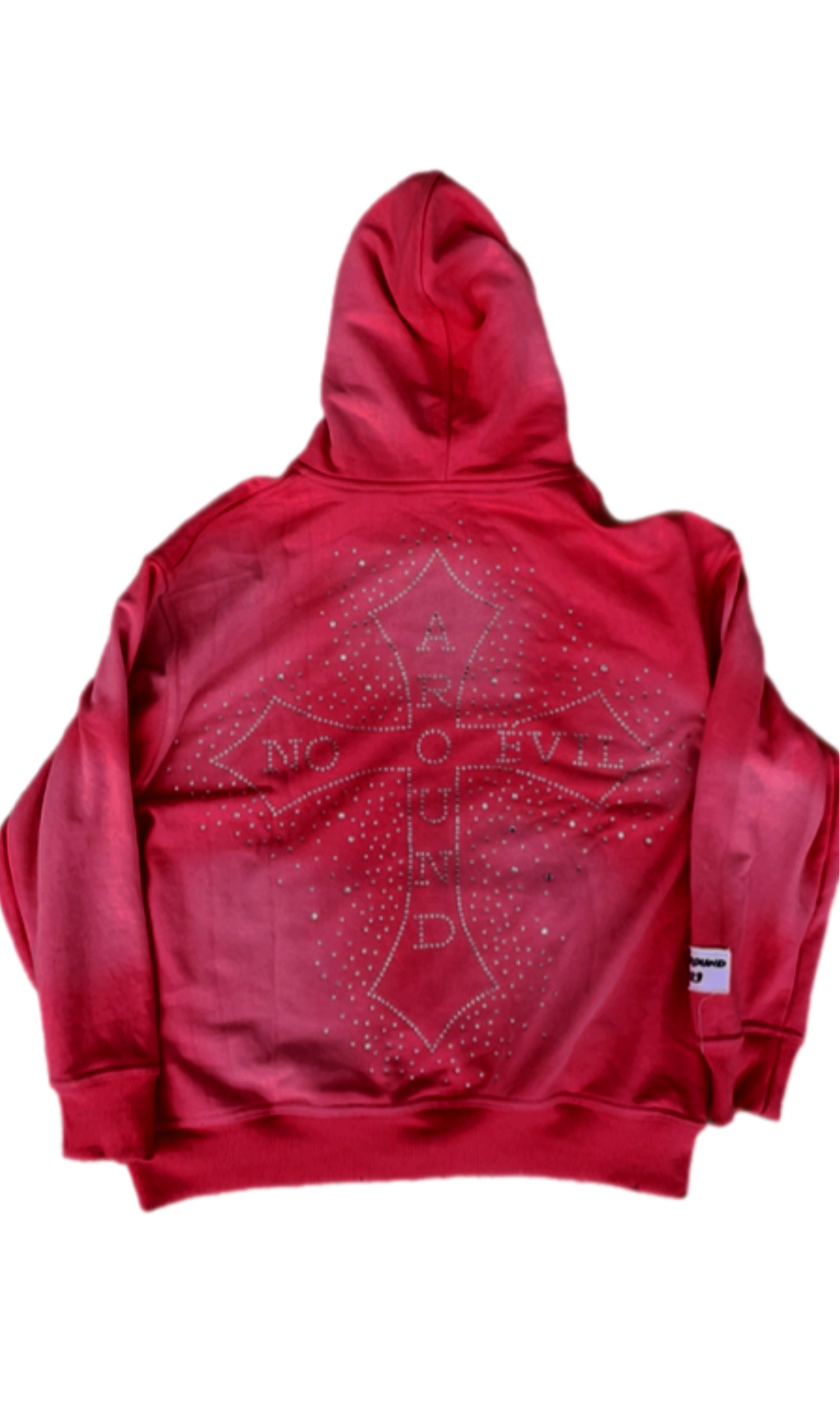 “Evil Is The Root To All Problems” acid wash zip-ups