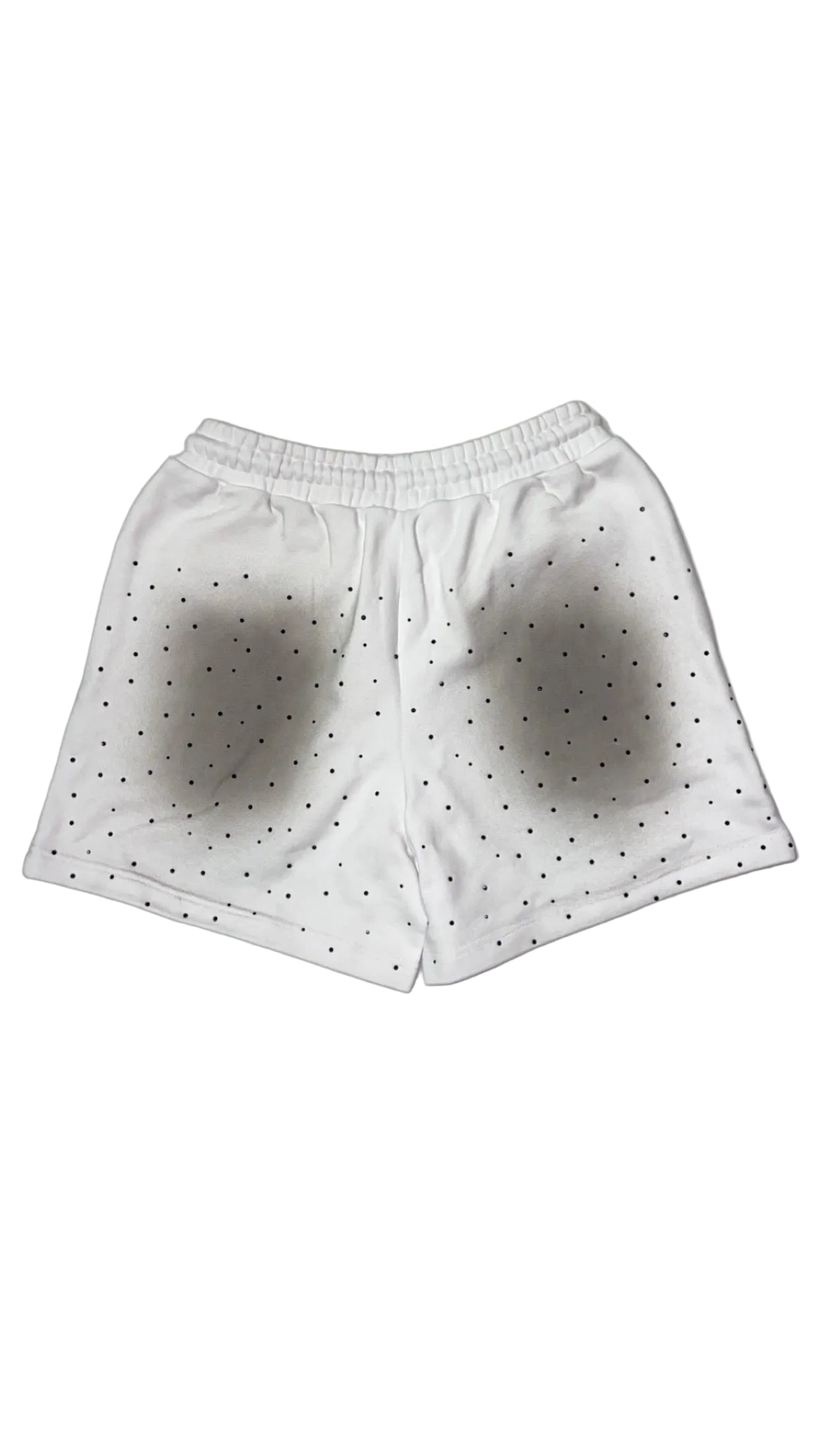 “Evil Is The Root To All Problems” acid wash shorts