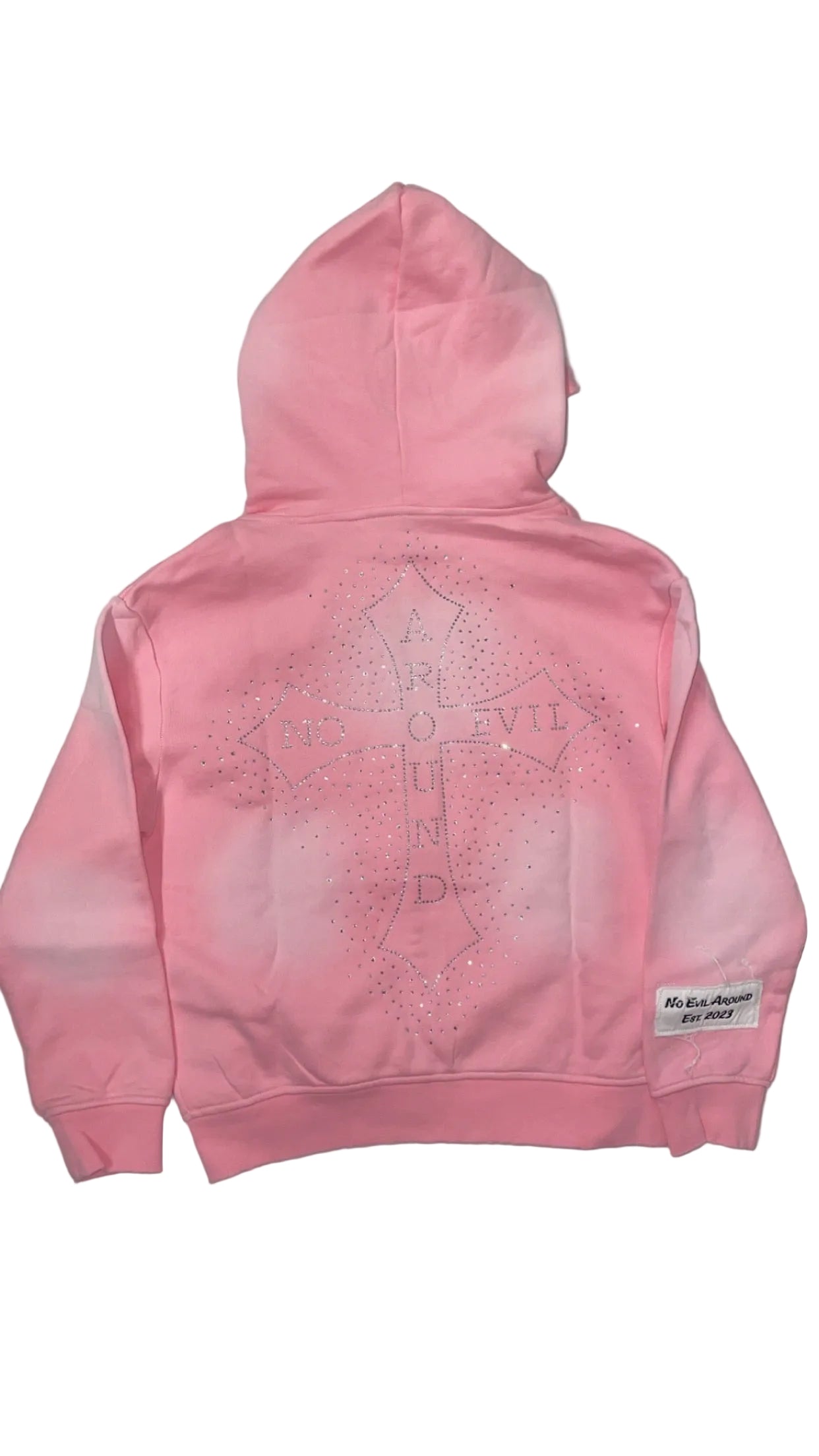 “Evil Is The Root To All Problems” acid wash zip-ups