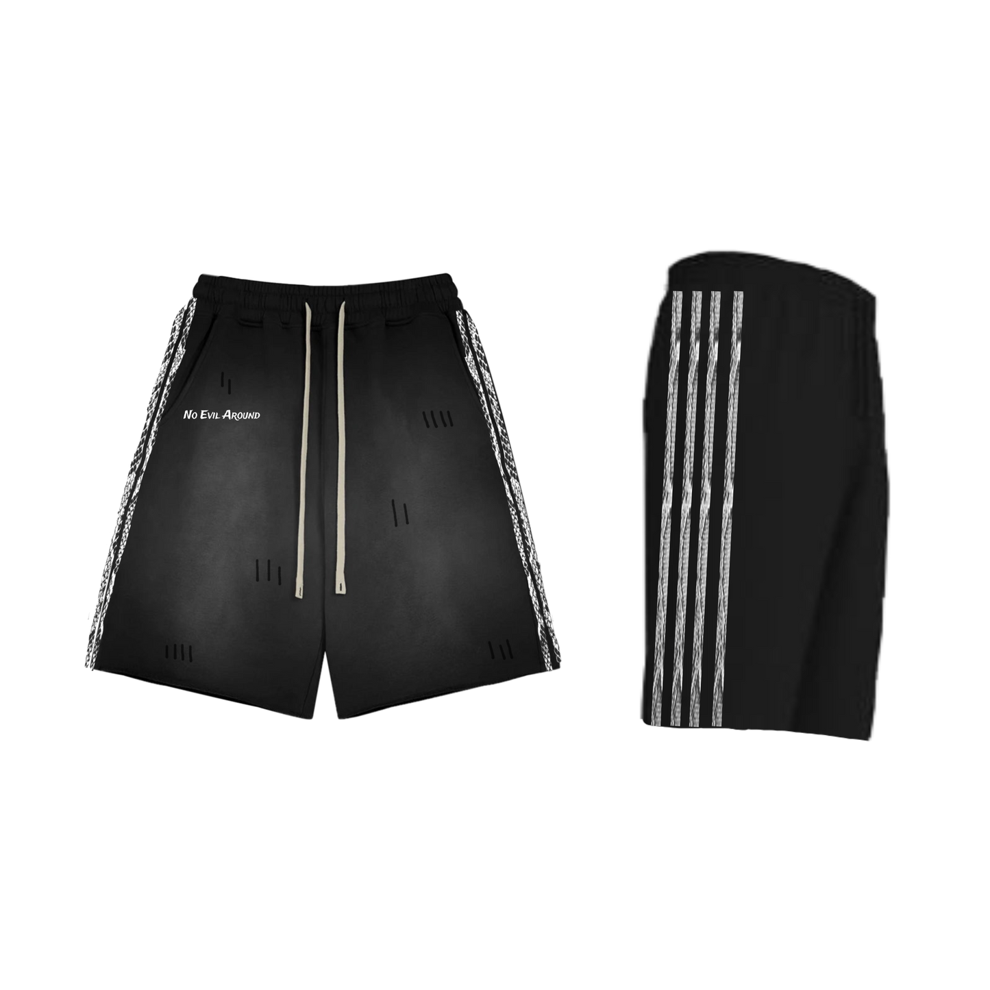 3/4 Snake Skin Shorts