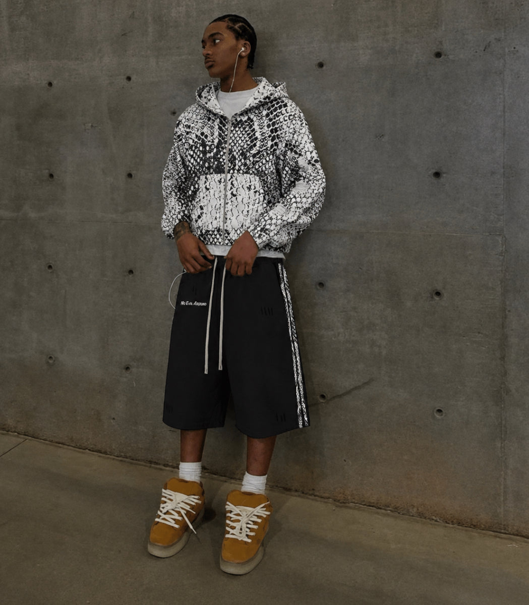 3/4 Snake Skin Shorts